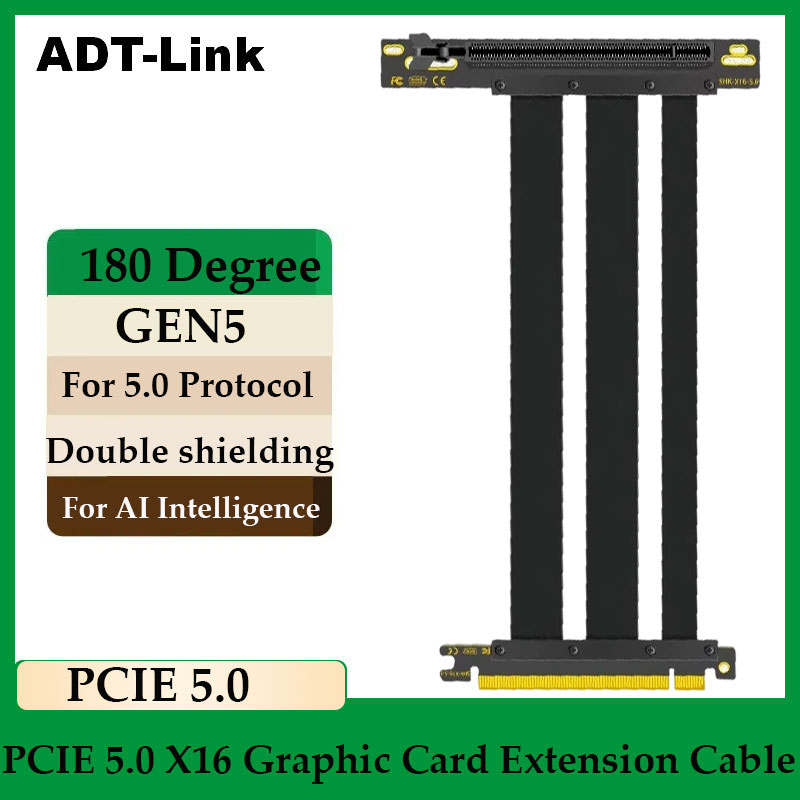 Pcie 5.0 Gpu Riser Cable - Cavo riser ADT-Link PCI-E 5.0 16X