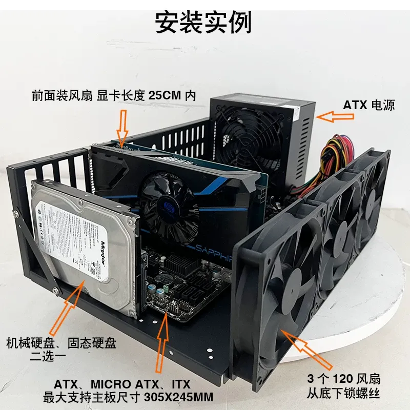 Supporto per schede grafiche J - Gpu Mining Rig Frame 8 Gpu recensione e prezzo